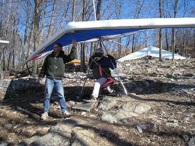 A H-I student of John's helps Gary S into the slot.