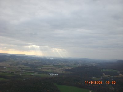 The Susquehanna illuminated in the distance.