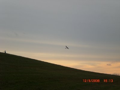 Eddie flying his RC plane.
