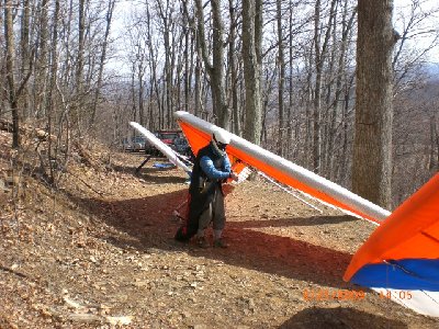 Pete getting ready to go.