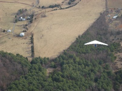 Carlos pushing out into the valley