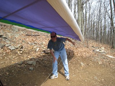Carlos helping out on Janni's wing