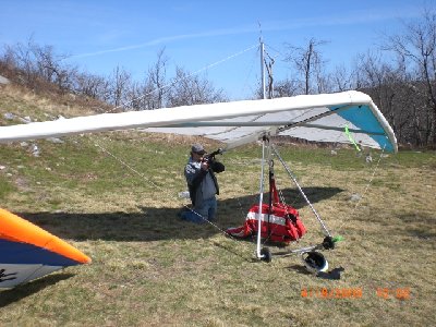 Dan setting up his video camera.