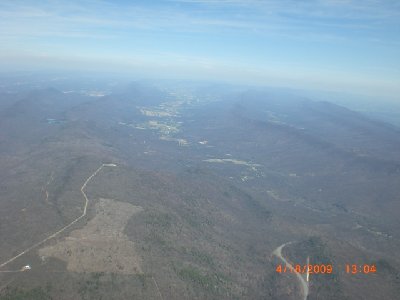 Looking north from 5K' MSL.  Cowans Gap Lake is visible in the upper left.