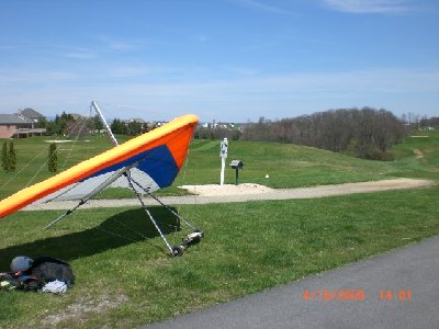 Parked by the tee for Hole # 2.