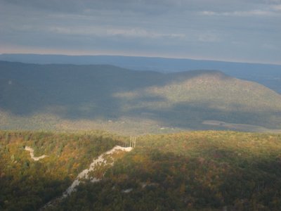 Though it's a bit blurry... A nice look OTB at Parnell Knob, with early fall colors in the foreground.
